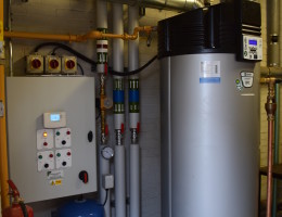 Plant Room with Gas fired water heater and Control panel